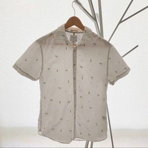 Cactus Man Tropical Slim Fit Button Front Shirt
